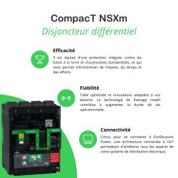 C11H44V025L Schneider ComPact NSXm - disjoncteur 25A MicroLogic Vigi 4.1 - 70kA - 4P 4d - bornes everlink