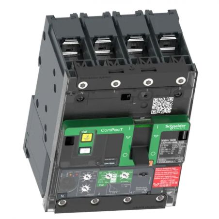 C12E44V160B Schneider ComPact NSXm - disjoncteur 160A MicroLogic Vigi 4.1 - 16kA - 4P 4d - bornes pour cosses