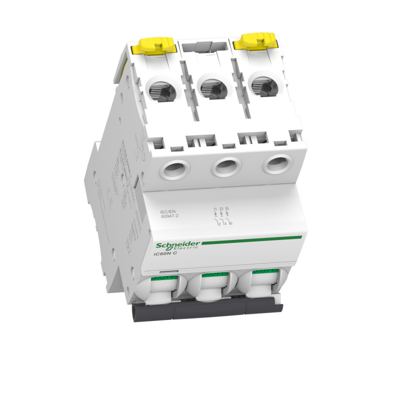 A9F77340 Schneider iC60N disjoncteur triphasé Schneider 40A - 3P - courbe C - 10kA - À vis