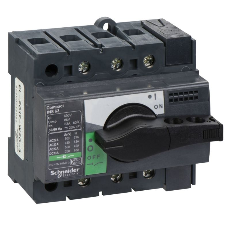 Interrupteur sectionneur ComPacT INS Schneider 28902 INS63 - 63A - 3P