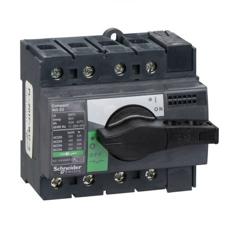 Interrupteur sectionneur ComPacT INS Schneider 28903 INS63 - 63A - 4P