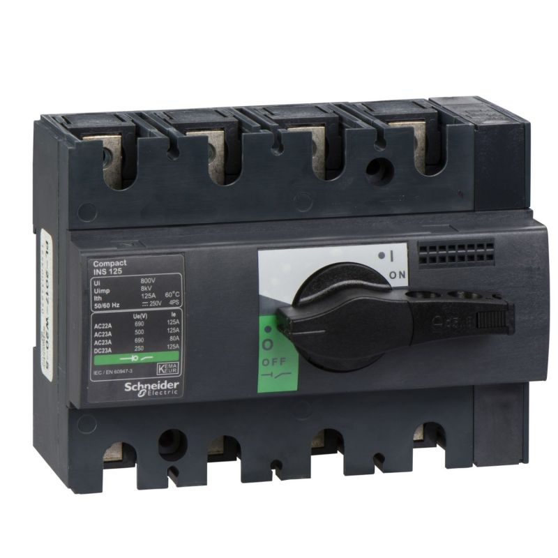 Interrupteur sectionneur ComPacT INS Schneider 28911 INS120 - 120A - 4P