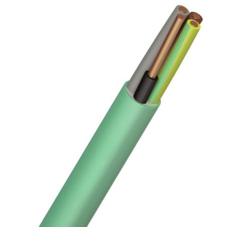 Câble électrique FR-N1X1G1-U 2X4 VERT CCA S1 D1 A1 TGL coupe au mètre