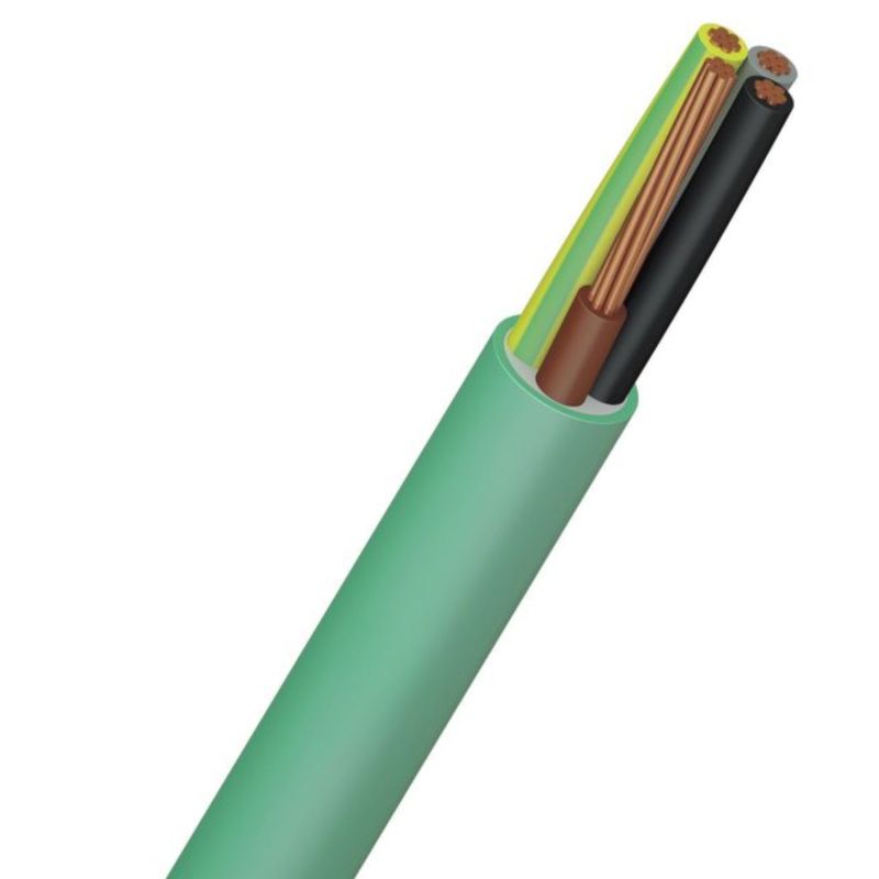 Câble électrique FR-N1X1G1-R 4G10 VERT CCA S1 D1 A1 TGL coupe au mètre