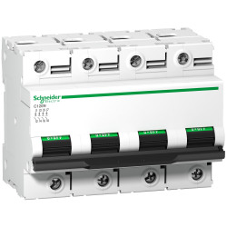 A9N18392 Schneider C120N disjoncteur tétrapolaire Schneider 100 A - 4P - courbe D - 10kA - À vis