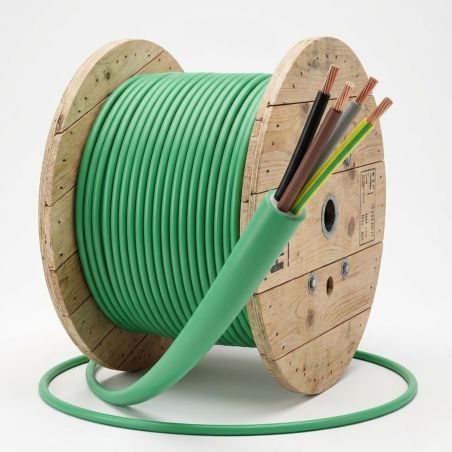 Câble électrique FR-N1X1G1-R 4G10 VERT CCA S1 D1 A1 TGL coupe au mètre