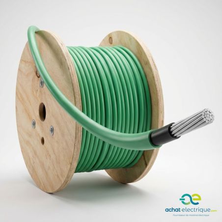 Câble électrique FR-N1X1G1-AR 1X150 ALU VERT CCA S1A D1 A1 TGL coupe au mètre