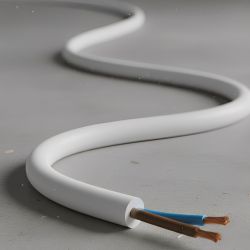 Câble électrique souple H05VVF 2X0,75 mm² BLANC – Couronne 50 m, 100 m ou au mètre