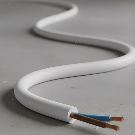 Câble électrique souple H05VVF 2X0,75 mm² BLANC – Couronne 50 m, 100 m ou au mètre