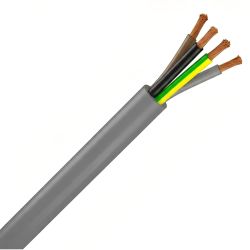 Câble électrique souple H05VVF 4G0,75 mm² GRIS – Couronne 50 m, 100 m ou au mètre
