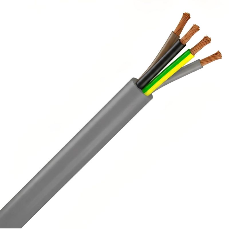 Câble électrique souple H05VVF 4G0,75 mm² GRIS – Couronne 50 m, 100 m ou au mètre