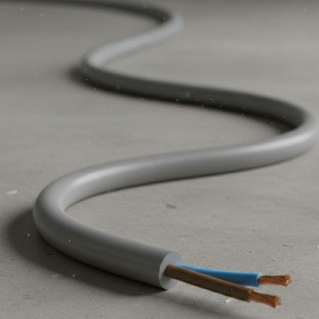 Câble électrique souple H05VVF 2X1 mm² GRIS – Couronne 50 m, 100 m ou au mètre