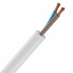 Câble électrique souple H05VVF 2X1 mm² BLANC – Couronne 50 m, 100 m ou au mètre