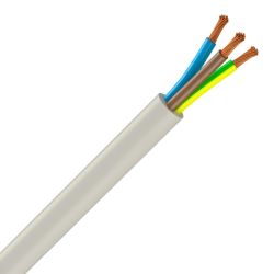 Câble électrique souple H05VVF 3G1 mm² BLANC – Couronne 50 m, 100 m ou au mètre