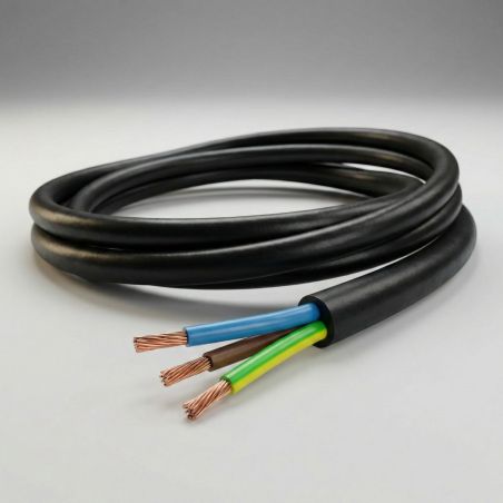Câble électrique souple H05VVF 3G1 mm² NOIR – Couronne 50 m et 100 m