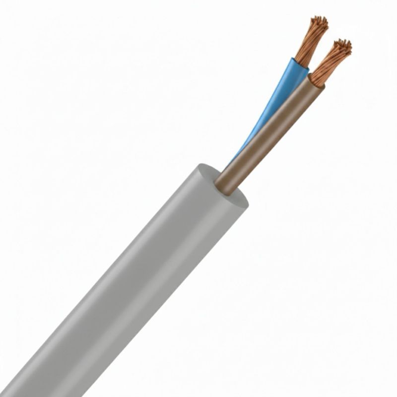 Câble électrique souple H05VVF 2X1,5 mm² GRIS – Couronne 50 m, 100 m ou au mètre