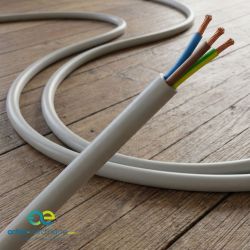 Câble électrique souple H05VVF 3G1,5 mm² BLANC – Couronne 50 m, 100 m ou au mètre