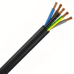 Câble électrique souple H05VVF 5G1,5 mm² NOIR – Couronne 50 m ou au mètre