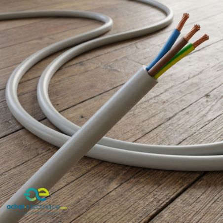 Câble électrique souple H05VVF 3G4 mm² BLANC – Couronne 50 m