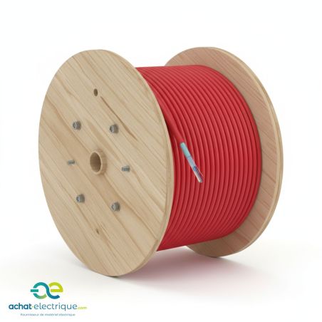 Câble téléphonique SYT1 rouge 2Paires AWG20 9/10 Couronne de 100m et Touret 500m
