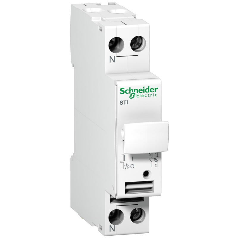A9N15645 Sectionneur porte fusible Schneider 20A - 1P+N -  pour fusibles  8x31mm - Schneider Acti9 STI