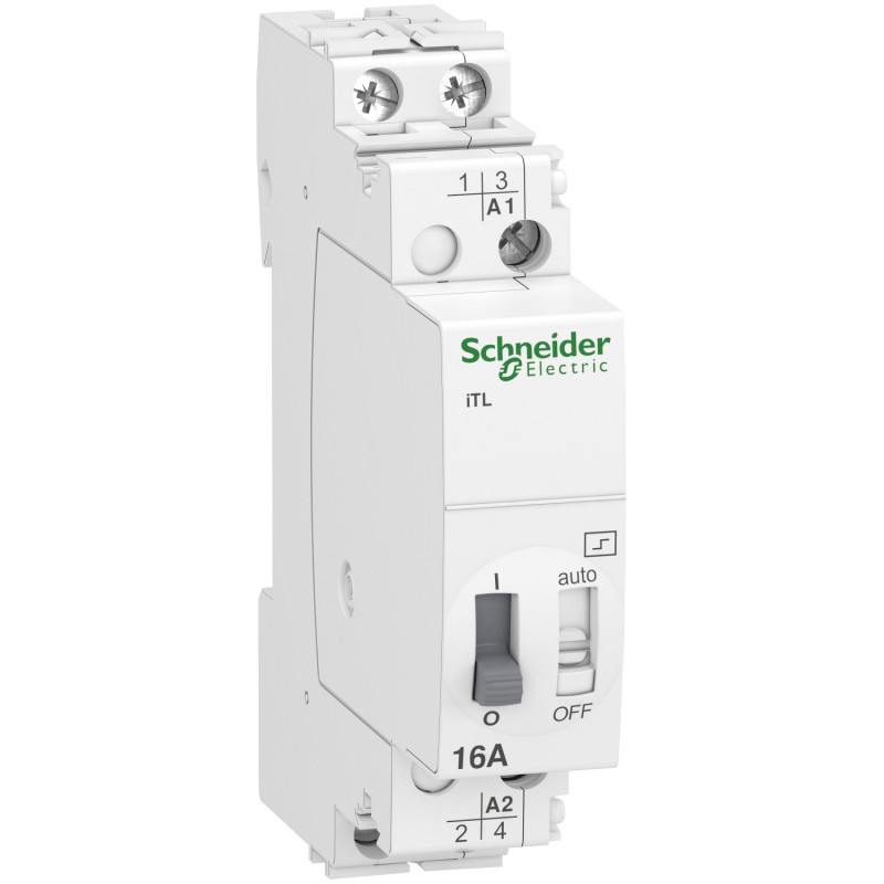 A9C30812 Schneider - Télérupteur bipolaire 2NO 16A - 230Vca ou 110Vcc - Acti9 iTL
