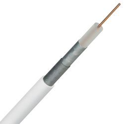 Câble coaxial TV 17VATCA - PH Blanc – Couronne ou Touret