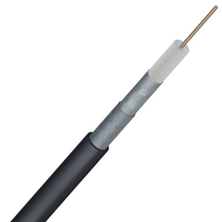 Câble coaxial TV 17PATCA - PH Noir – Couronne ou Touret