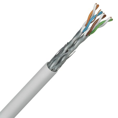 Câble informatique blindé S/FTP 2x4P CAT.7 SH 600MHz Blanc – Touret ou au mètre