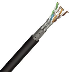 Câble informatique blindé S/FTP 4P CAT.7 OUTDOOR (L) PE Noir 1000MHZ TGL au mètre