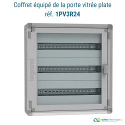 1CO3R24S Legrand - Tableau électrique tertiaire 72 modules - 3 rangées de 24 modules - XL3 HP 160