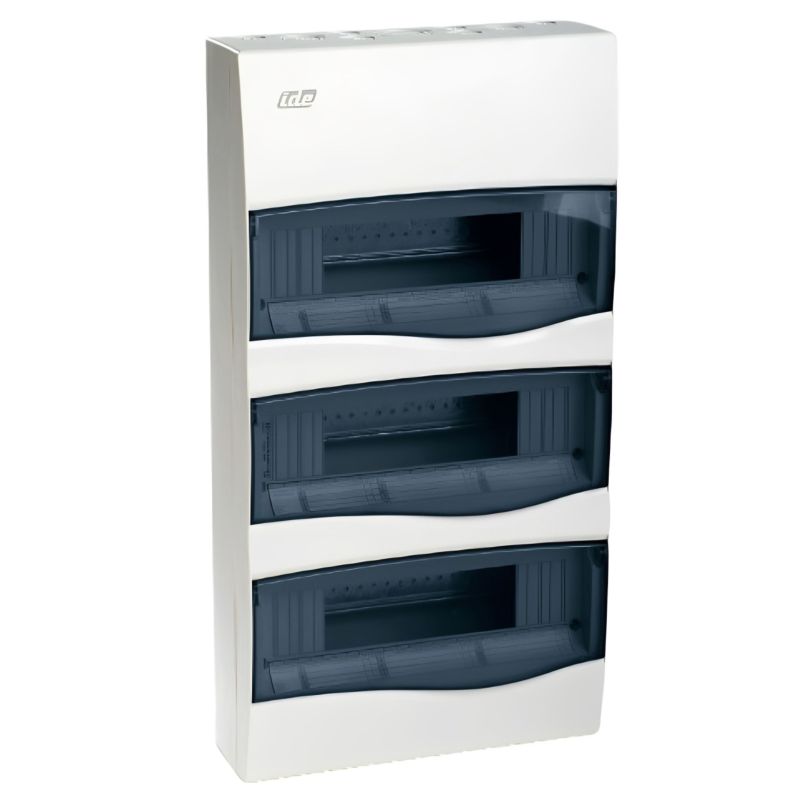 BV36PT/RR IDE - Tableau de distribution résidentiel - 3 rangées de 12 modules - 497x264x99mm - avec rail DIN