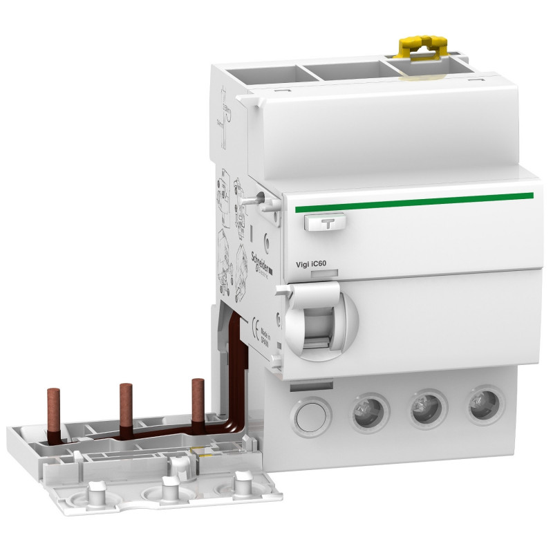 A9V15363 Acti9, Vigi iC60 bloc différentiel 3P 63A 300mA sélectif type AC - Schneider