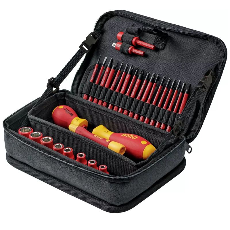 43465 Wiha - Jeu d’outils isolés SlimVario 31 pcs en trousse