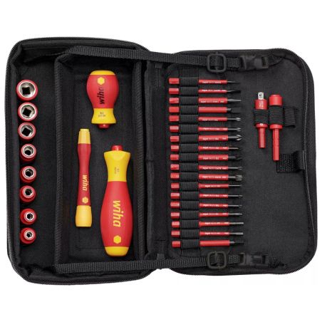 43465 Wiha - Jeu d’outils isolés SlimVario 31 pcs en trousse
