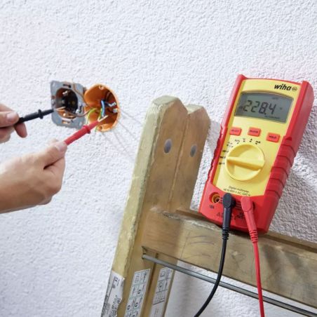 45218 Wiha - Multimètre numérique jusqu'à 600 V AC,CAT IV- 2 piles AAA incluses