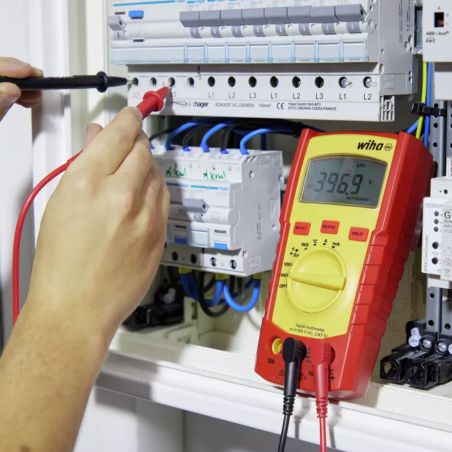 45218 Wiha - Multimètre numérique jusqu'à 600 V AC,CAT IV- 2 piles AAA incluses