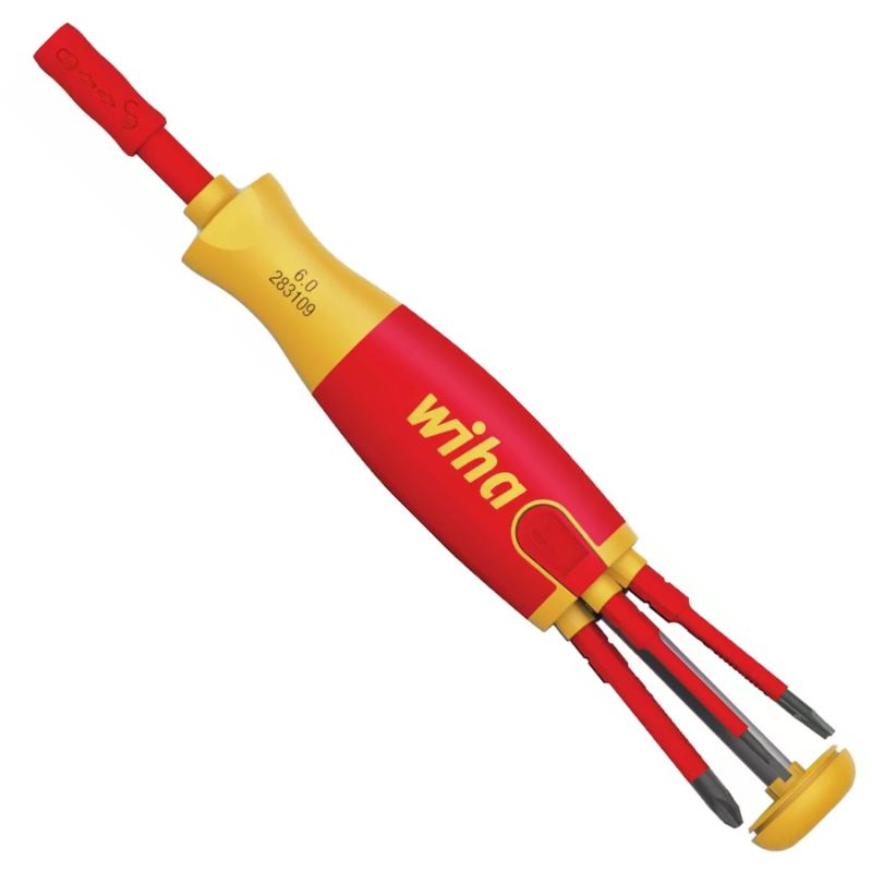 38613 Wiha - Tournevis LiftUp Porte-embout magasin slimBit VDE