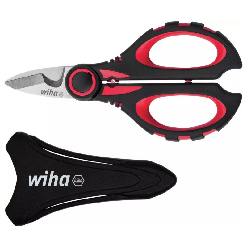 41923 Wiha - Ciseaux d'électriciens professionnels avec sertissage SB 160 mm