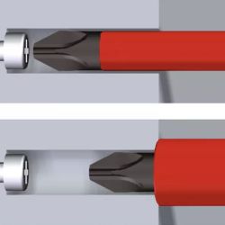 35394 Wiha - Tournevis Phillips SoftFinish® electric slimFix. PH2 x 100mm