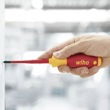 35446 Wiha - Tournevis à fente SoftFinish® electric slimFix. 3,5mm x 100mm