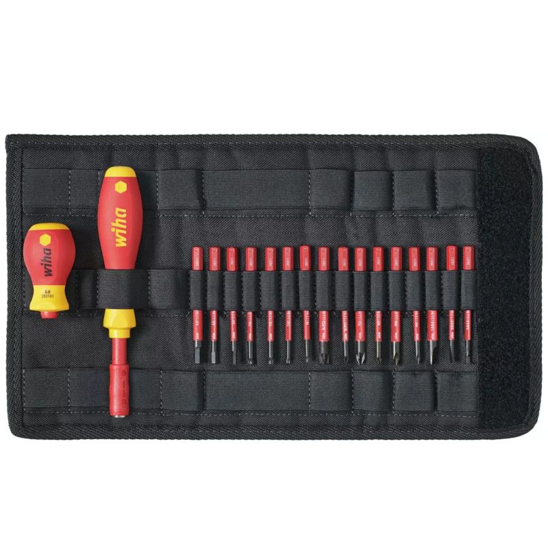 41231 Wiha - Jeu slimvario 18 pcs 16 emb slim mixte + Stubby VDE