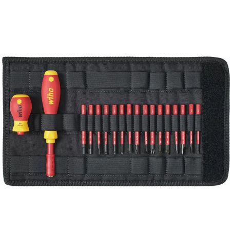 41231 Wiha - Jeu slimvario 18 pcs 16 emb slim mixte + Stubby VDE