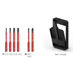 43159 Wiha - Coffret de 6 embouts slim isolés Fente/PH en étui 2,5 - 3,5 - 5,5 - 6,5 - PH1 - PH2
