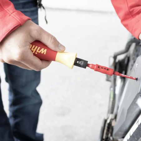 38074 Wiha - Jeu SlimTorque VDE 1,0 - 5,0 Nm + porte-embouts + outils de réglage + 2 embouts TorqueVario-S VDE 1,0-5,0 Nm