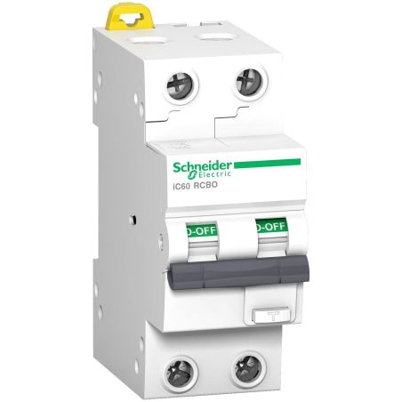 A9D27220 Schneider - Disjoncteur différentiel bipolaire 2P 20A - 30mA - Courbe C - Type A-Si - 6kA - Acti9 RCBO IC60