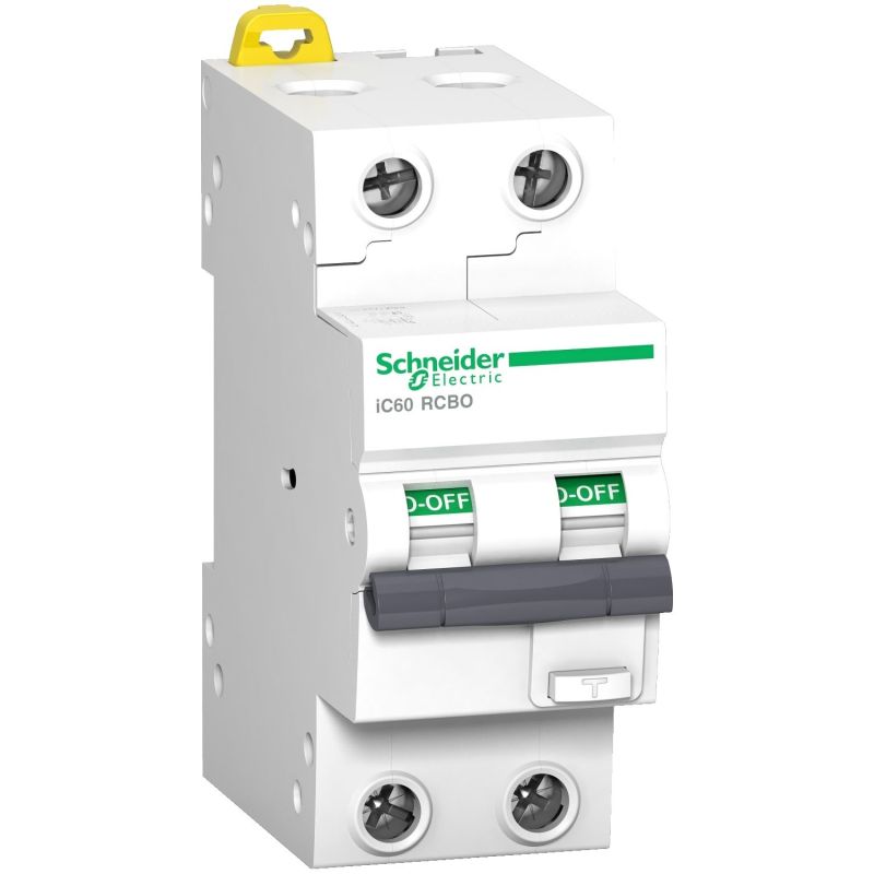 A9D27225 Schneider - Disjoncteur différentiel bipolaire 2P 25A - 30mA - Courbe C - Type A-Si - 6kA - Acti9 RCBO IC60