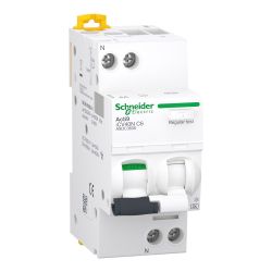 A9DC3606 Schneider - Disjoncteur différentielunipolaire + neutre1P+N - 6A - 30mA - Courbe C - Type A - 6kA - Acti9 IC40
