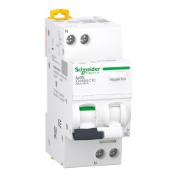 A9DC3610 Schneider - Disjoncteur différentielunipolaire + neutre 1P+N - 10A - 30mA - Courbe C - Type A - 6kA - Acti9 IC40