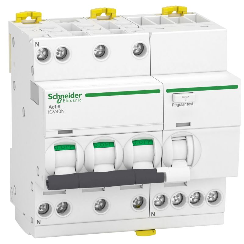 A9DC3732 Schneider - Disjoncteur différentiel tétrapolaire 3P+N - 32A - 30mA - Courbe C - Type A - 6kA - Acti9 IC40